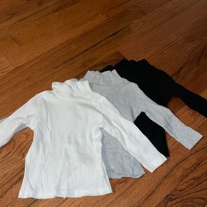3 Ribbed Turtlenecks for Toddler